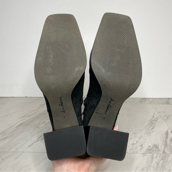 Sam Edelman Ivette Black Suede Square Toe Bootie 9M - Picture 13 of 14